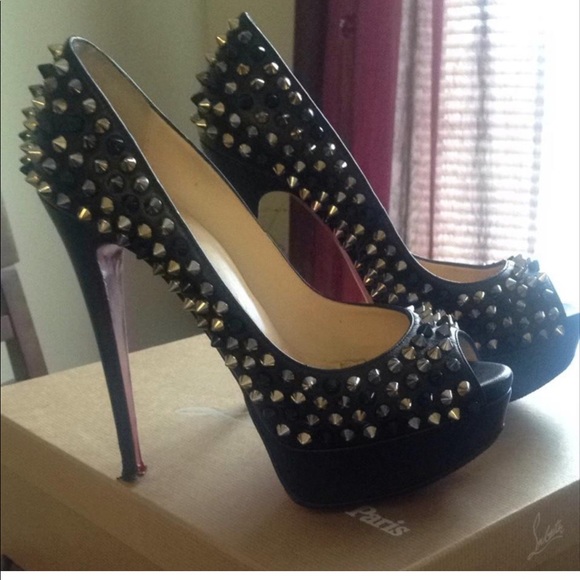Christian Louboutin Lady Peep Spikes Sz. 36.5 - Picture 2 of 5